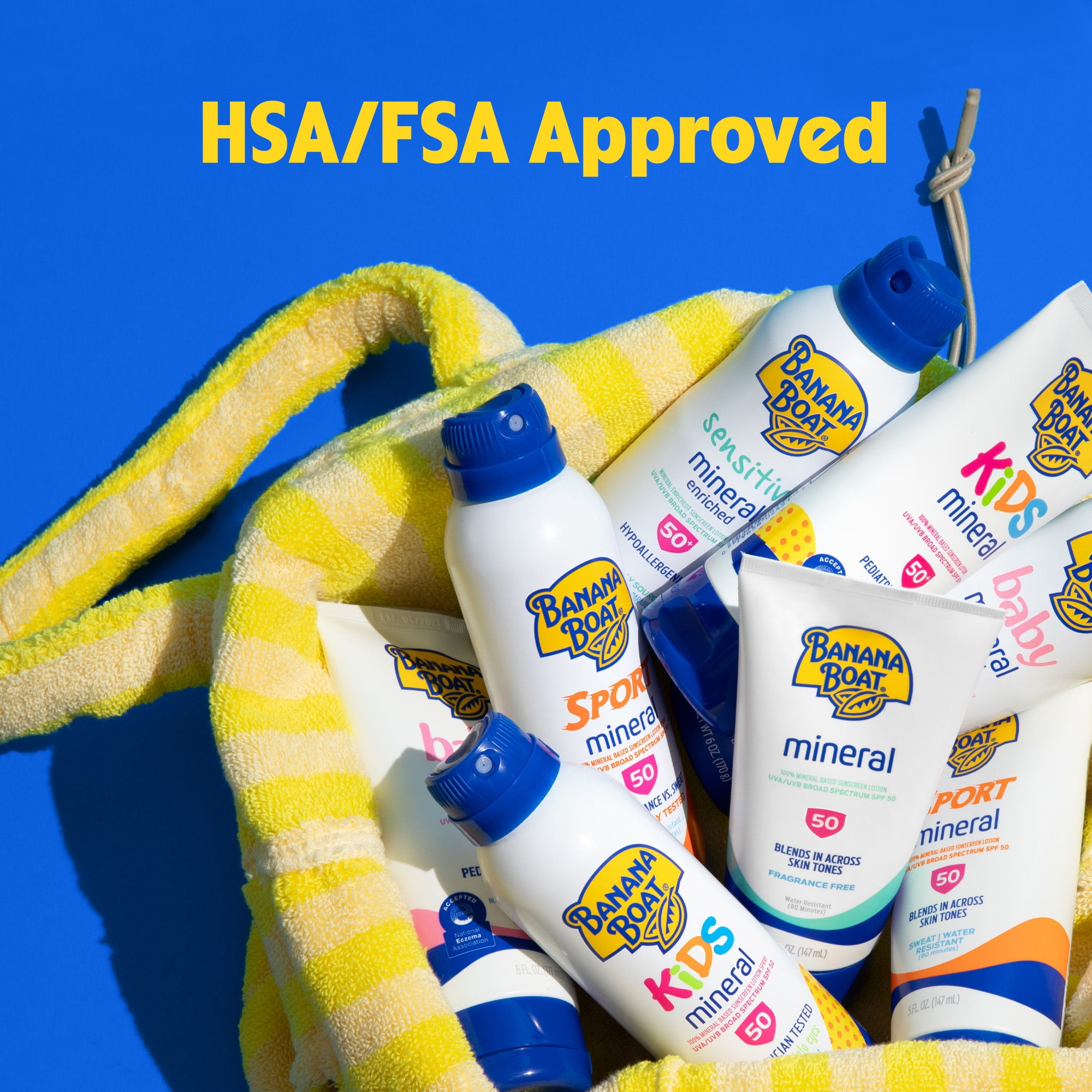 Banana Boat Sensitive Mineral Enriched Sunscreen Spray SPF 50, Sensitive Skin Sunscreen, 6 oz
