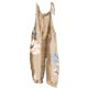 thumbnail image 2 of ICHUANYI Clearance Women Ladies Printed Summer Sleeveless Backless Loose Long Playsuits Rompers Jumpsuit(Khaki, XL) Ichaunyi WER2023080815181, 2 of 5