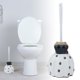 thumbnail image 5 of Herramienta de limpieza de cepillo de baño con mango largo, forma de dibujos animados, con soporte para el hogar, 5 of 8