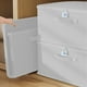thumbnail image 4 of Caja de almacenamiento grande con cerradura - Organizador plegable de armario de 45x30x30cm para ropa, colchas y viajes - Asa resistente a la humedad y reforzada, 4 of 6