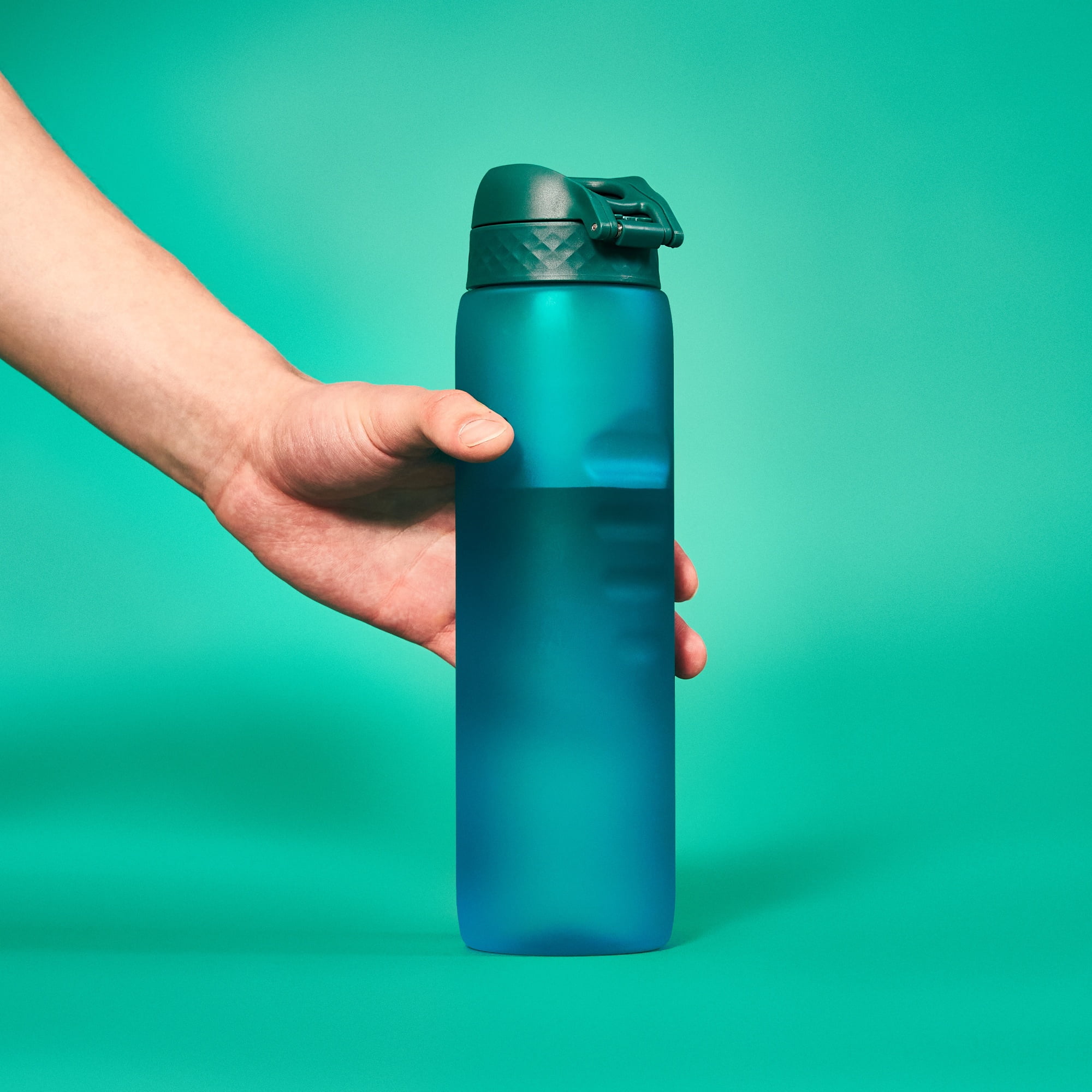 ION8 Leak Proof Flip-Top 1 Litre Water Bottle, BPA Free, Dishwasher-Safe, Aqua, 1000ml (32oz)