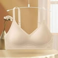 thumbnail image 5 of Siilsaa Women's Blissful Benefits Underarm-Smoothing with Seamless Stretch Wireless Lightly Lined Comfort Bra Rm3911w Beige,2XL, 5 of 5