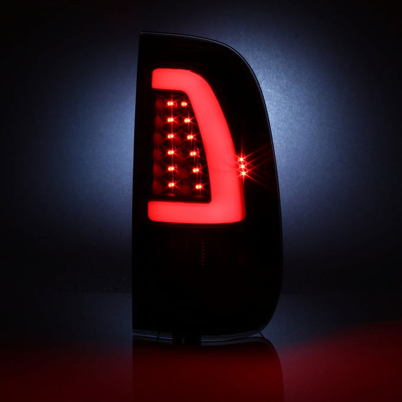 AKKON - For Black Smoked 1997-2003 Ford F150 99-07 F250 F350 LED Tube Tail Lights Lamps Pair Left and Right