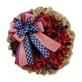 thumbnail image 2 of Pedty Summer Wreaths,Wreath for Front Door,2024 New Patriotic Day and National Day Festival Bow Garland Door Hanging Fabric Garland Home Decoration 40Cm,Independence Day Hanging Decoration, 2 of 9