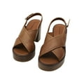 thumbnail image 3 of Lucky Brand Women's Delmie Slingback Stacked Platform Sandals Women's Shoes, 3 of 6