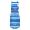 thumbnail image 5 of Babysbule Woman Summer Dresses Women's Sleeveless Loose Plain Dresses Casual Short Dress With Pockets Tie-Dye Rainbow Gradient Print Dress, 5 of 7