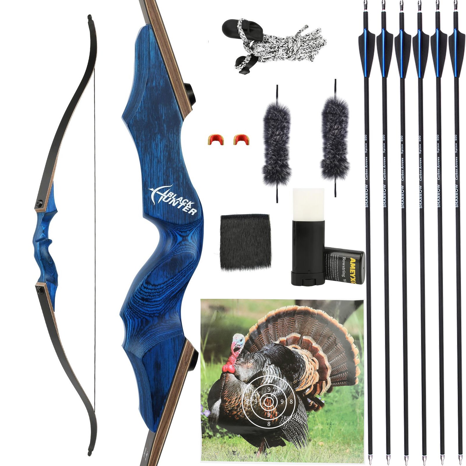 AMEYXGS Archery 60 Archery Recurve Bow Takedown 20lbs Target RH