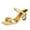 Gold, variant on FSJ Women Elegant Rhinestone Bowknot Square Open Toe Sandals Ankle Strap Chain Block Mid Heel Mules Party Slides Dress Shoes Size 4 Black