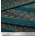 thumbnail image 2 of Soimoi Polyester Crepe Fabric Stripe & Mandala Kaleidoscope Print Fabric by Yard 52 Inch Wide, 2 of 3