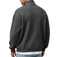 thumbnail image 5 of Awdenio Men's Sweatshirt Big and Tall Waffle Shirt Oversized Button Down Pullover Comfy Cotton Clothes, 5 of 5