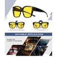 thumbnail image 3 of KALIYADI HD Night Vision Driving Glasses Anti Glare Polarized Safe Trendy Stylish Fit Over Glasses for Men & Women Night Driving Wrap Around Glasses, 3 of 7