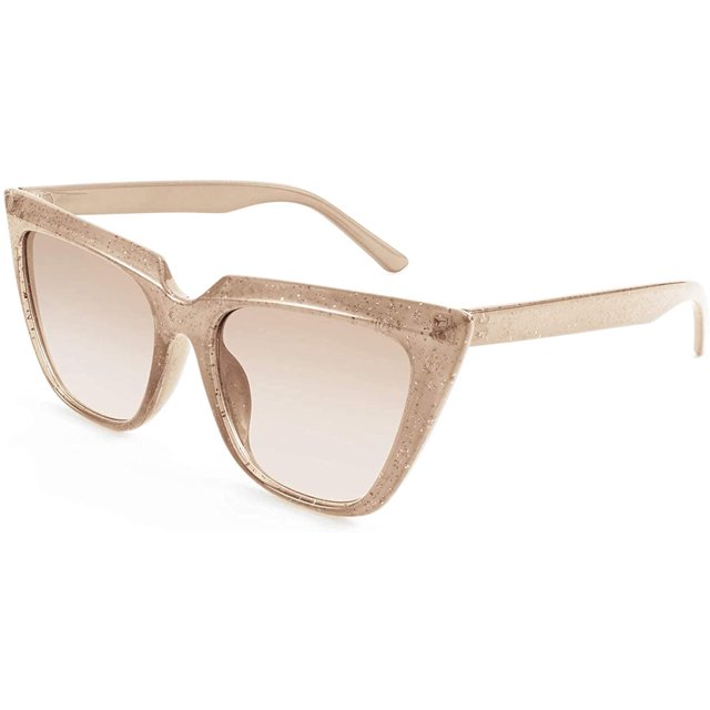 FEISEDY Women Chic Cateye Sunglasses Bling Bling Big Frame Candy Colors B2734