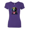 thumbnail image 2 of Love Can Make a Tail Wag Pitbull Dog Lover Womens Slim Fit Junior Tee, Purple Rush, X-Large, 2 of 3
