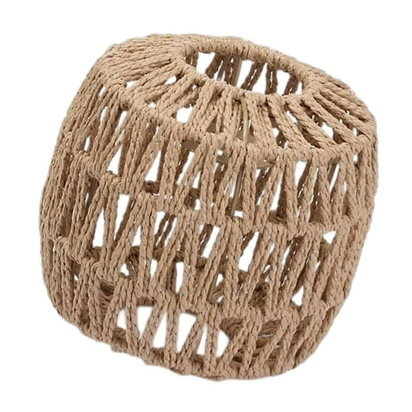 Lámpara colgante Pantalla Boho Luz de techo Pantalla Cuerda de papel Mimbre de mimbre tejida a mano Cubierta para comedor Cocina Restaurant , Estilo F Medio