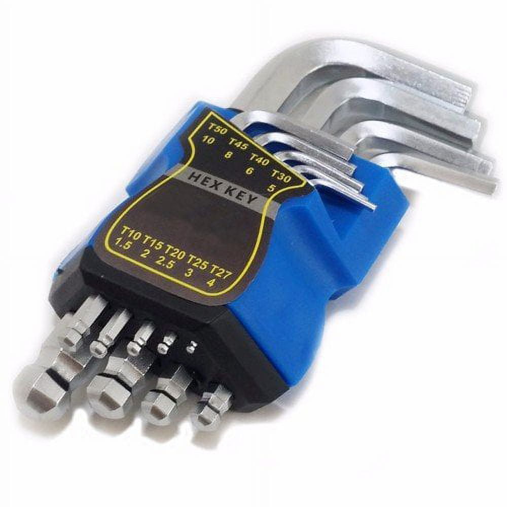Wideskall 9 Pcs Metric Allen Ball Point End Hex Key Wrench