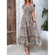 thumbnail image 1 of HH Women's Bohemian Style 2023 New V-neck Long Dress Tight Waist Floral Print Large Swing Dress, 1 of 1