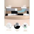thumbnail image 2 of Brown Grey Pillow Cases Body Size, Smooth Satin Pillowcase for Hair and Skin, Modern Brown Geometric Decorative Cooling Bed Pillow Covers with Zipper, 20x54 Inches, 2 of 5
