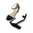 thumbnail image 3 of BURUDANI Women's Chunky Low Heels Sandals Ankle Strap Wedding Shoes, 3 of 6