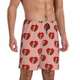 thumbnail image 2 of Balery Basset hound dog with paw Pantalones cortos de pijama de punto de algodón para hombre con cinturilla y bolsillos-Medium, 2 of 6