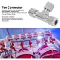 thumbnail image 2 of Compression Ferrule Connector, Double Ferrule Connection Tee Equal Diameter 316 Stainless Steel Die Forging SS-600-3 for Oil Refining Chemical Industry(Ф3/8), 2 of 7