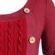 thumbnail image 4 of Suéteres para mujer Tallas grandes Cuello redondo Manga larga Parte inferior sólida Pachwork Tops asimétricos Suéter Odeerbi ODB-3, 4 of 4