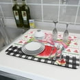 thumbnail image 6 of Summer Gnomes Dish Drying Mat 18x24 Inch ,Watermelon Fruit Buffalo Plaid Kitchen Dry Mats with Loop Absorbent Foldable Dishes Pad for Sink Counter Drainer Countertops Refrigerator Protector, 6 of 6