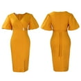 thumbnail image 2 of Womens 950S Vintage Church Office Party Dress Church Bodycon Midi Pencil Dress, 2 of 8