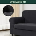 thumbnail image 4 of CHUN YI Stretch 2-Piece Checks Sofa Cover with Cushion Cover Slipcover, 4 of 6