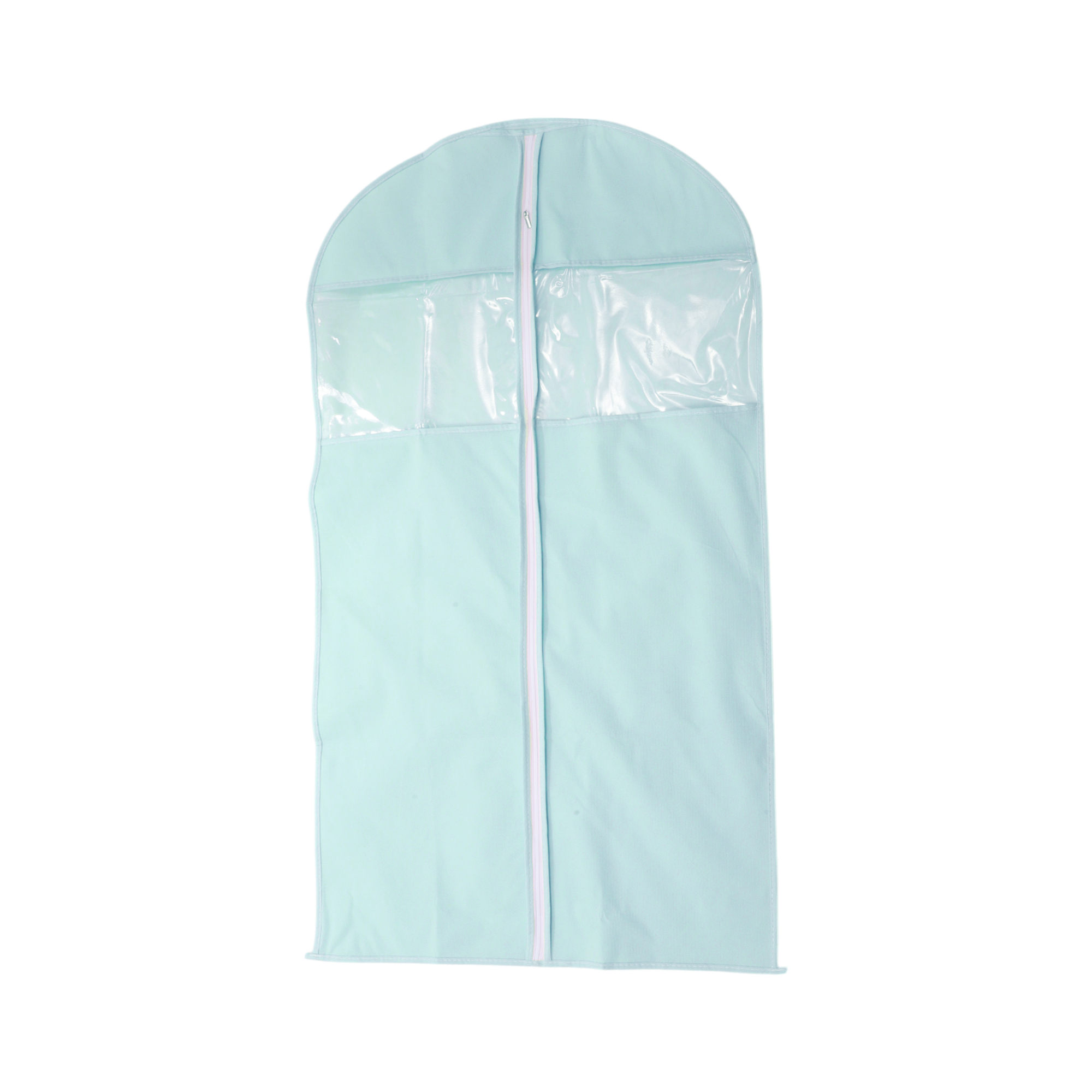 Unique Bargains 3 Pcs Dustproof Double Window Garment Bag Blue 43.31"x23.62"
