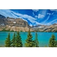 thumbnail image 2 of Jaynes Gallery 18x13 Gold Ornate Wood Framed with Double Matting Museum Art Print Titled - Canada-Alberta-Banff National Park Bow Lake and Crowfoot Mountain landscape, 2 of 4