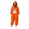 thumbnail image 2 of Halloween Cute Flannel Onesie for Women Men, Oversize Hood Soft Plush Pajama Jumpsuit, Sleepwear for Party Cosplay Home Lounge Yellow L, 2 of 5