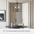 thumbnail image 5 of Hunter - Woodburn 4-light Noble Bronze, Medium Size Pendant Light, Dimmable, Modern Style, Rectangle Shaped, for Bedrooms, Dining, Living Rooms - 19806, 5 of 7