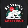 thumbnail image 3 of Coca-Cola - Seasons Greetings Polar Bears - Women's French Terry Long Sleeve Pullover, 3 of 5
