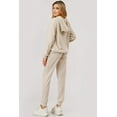 thumbnail image 5 of 2-Piece Set Sweater Knit Hoodie + Jogger Sweatpants - Heather Oatmeal, 5 of 6