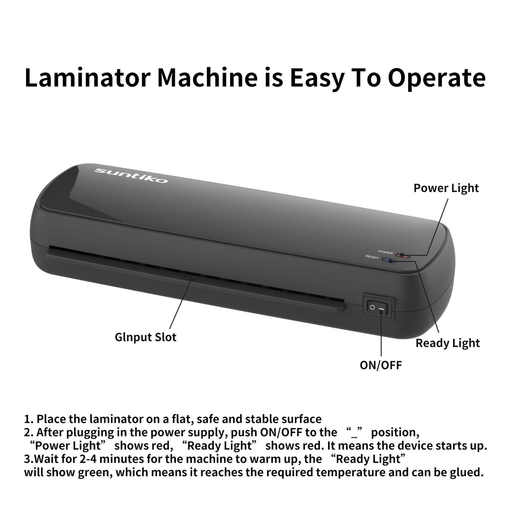 Laminator Machine A4 A5 A6, Thermal Laminator with 10 Pouches