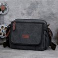 thumbnail image 1 of Bolso bandolera para mujer Bolso satchel de lona Color sólido Ocio diario (Negro), 1 of 8