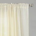 thumbnail image 2 of Quality Home Cotton Geometric Embroidered Curtains - Ivory - 52" x 96" (Set of 2 Panels), 2 of 3