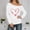 White, variant on Womens Casual Sweatshirt Graphic Printed One Shoulder Tops Long Sleeve Lightweight Loose Pullover Sweatshirt