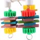 thumbnail image 5 of Juguetes para masticar loros Colorido tubo colgante de madera Masticar Natural Colorido Morder Juguetes Práctico Durable Loro Masticar Juguetes Jaulas de pájaros Colgando Juguetes de molienda TUNC Sencillez, 5 of 5