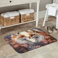 thumbnail image 7 of Sikiie Romantic Flower Fox Print Flannel Anti-slip Floor Mat 16x24in, Thickened Dustproof Entrance Door Mat Floor Mat for Kitchen, Bathroom, Laundry Room, 7 of 7