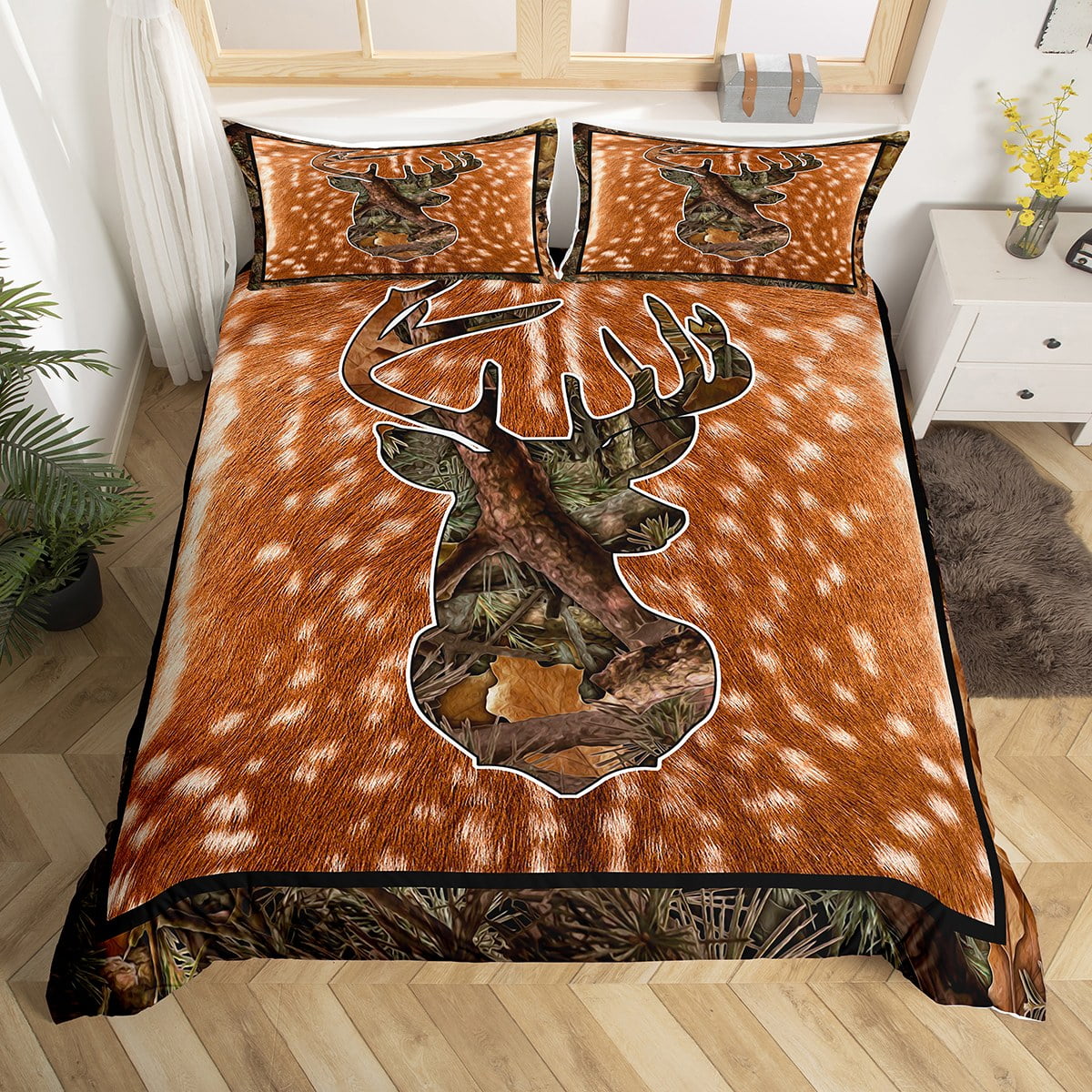 YST Kids Camo Deer Bedding Sets For Boys Girls Twin,Camouflage Deer