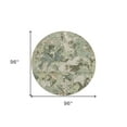 thumbnail image 3 of HomeRoots 592157 8 ft. Beige, Brown & Green Round Floral Washable Indoor & Outdoor Area Rug, 3 of 5