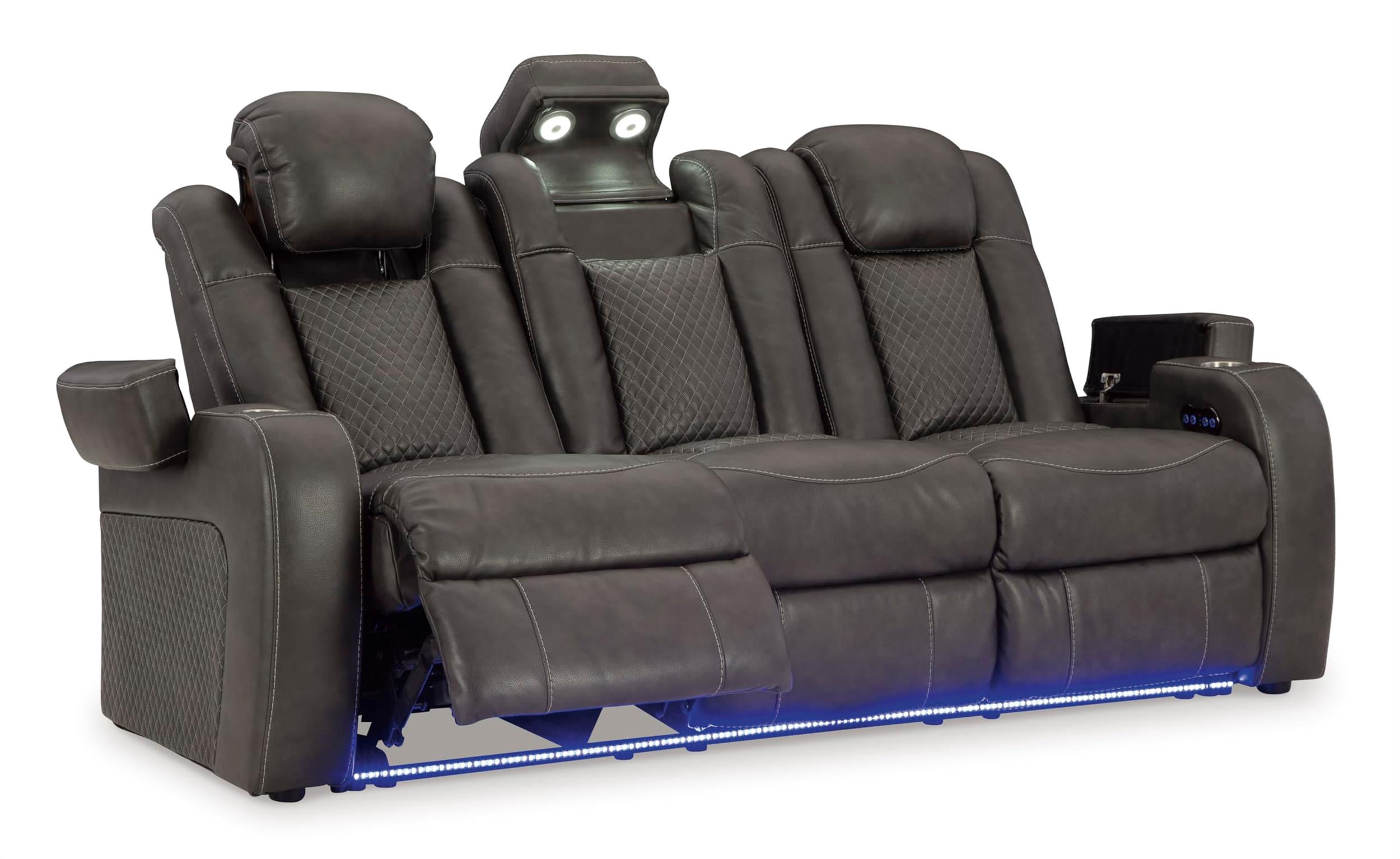 Signature Design by Ashley Fyne-Dyme Brown Power Reclining Sofa