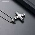 thumbnail image 3 of Unique Cross Cremation Pendant Necklace for Men Women's Stainless Steel Ashes Urn Keepsake Jewelry Pet Cross Classic Solid Color (5pcs necklace), 3 of 6