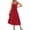 Red, variant on Wiyuqeen Women Sleeveless Square Neck Tiered Dresses Casual Solid Plested Maxi Dresses Summer Beach Tank Dresses with Pockets Empire Waist Dresses