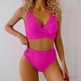 thumbnail image 2 of Bathing Suit for Women Two Piece Swimsuit High Waisted Bikini V Neck Front Two Piece Swimsuit Bathing, 2 of 7