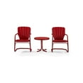 thumbnail image 4 of Crosley Furniture Ridgeland 3Pc 22"Round Metal Patio Conversation Set in Red, 4 of 4