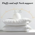 thumbnail image 5 of Xuniizn Memory Foam Pillow, Queen Size Set Bed Pillows for Sleeping - Cooling Gel Infused Pillows with Adjustable Loft, Supportive Neck Pillow for Side, Back & Stomach Sleepers, Polyester, White, 5 of 10