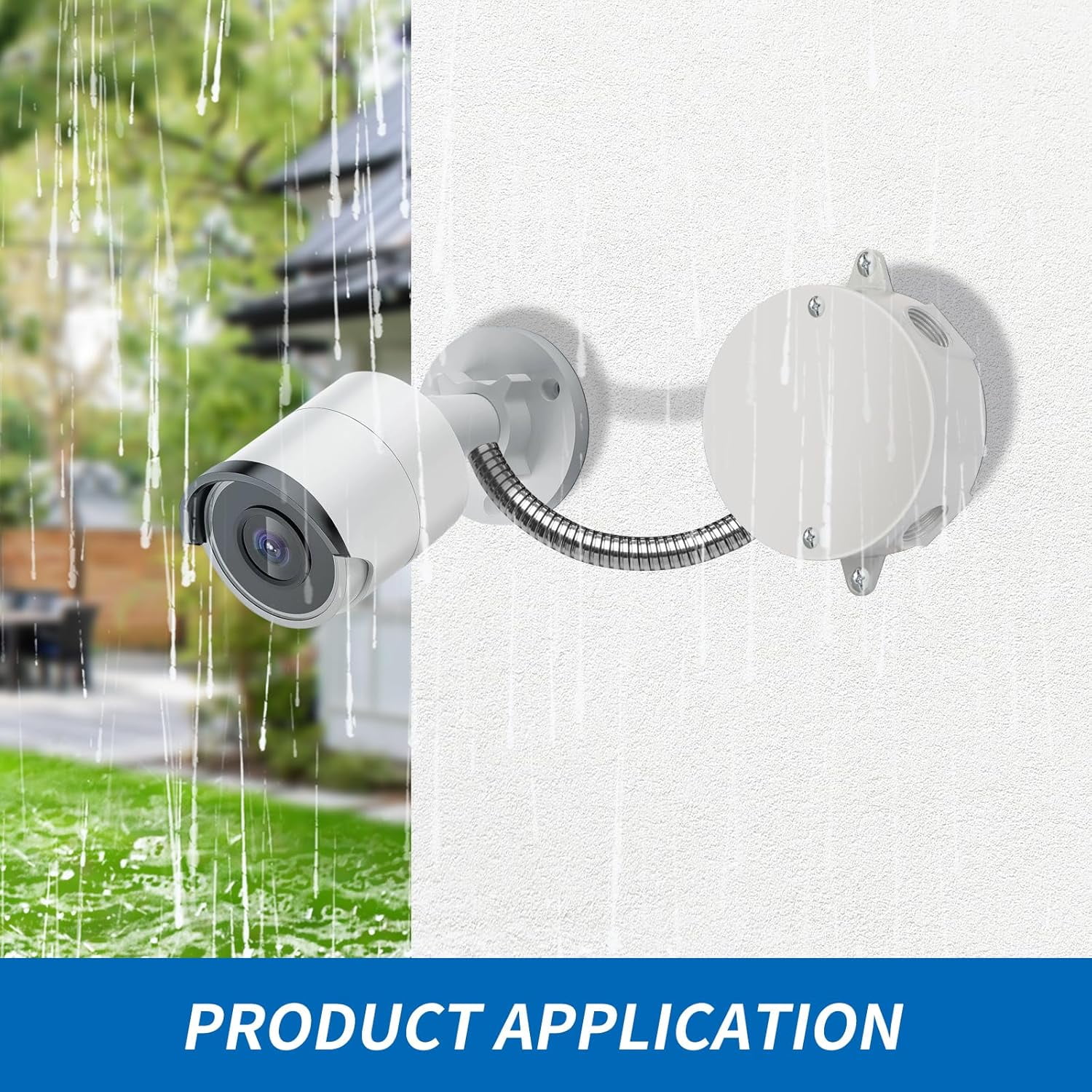Gray Aluminum Round Weatherproof Outlet Box, 3 Pack 5-0.5 inch Holes, 15.8 cu in/259ml, Includes 4 Closure Plugs, 1 Green Grounding Screw, 2 Common Screws for Covers