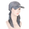 thumbnail image 2 of TRUBKH Hair Cap Hair Towel Turbans for Women Headband Head Scarves Hair Towel Wrap for Women Hair Scarves for Women Gray 1 One Size, 2 of 4